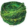 KNITSILK Recycled Sari Silk Yarn - Green - 1 Ball, 90 Yards - Knit, Crochet, jewelery - Ethical Yarn