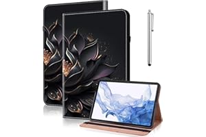 GLANDOTU Coque pour Samsung Galaxy Tab A6 /Tab A 10.1 inch 2016 (SM-T580/T585),Étui Housse de Protection Ultra Fin en Cuir PU avec Fonction Support pour Samsung Galaxy Tab A6 2016 -Violet Lotus