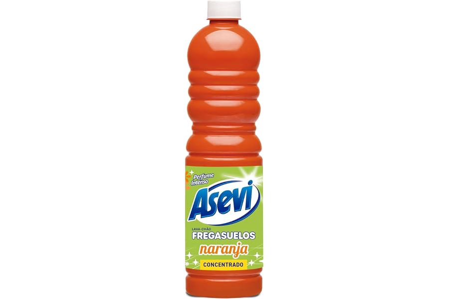 Asevi Fregasuelos Perfumado Naranja - Friegasuelos Concentrado Aroma Cítrico - Limpieza, Brillo e Higiene - Limpiasuelos pH N