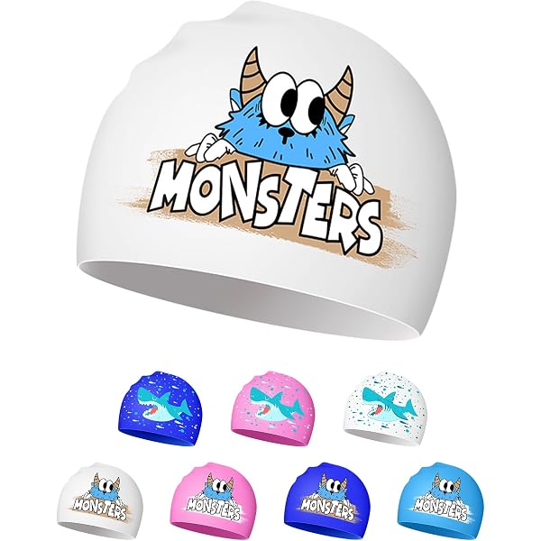 2Pièces Bonnets de Bain, Élastique Bonnets de Natation en Tissu Polyester, Bonnet Piscine Souple