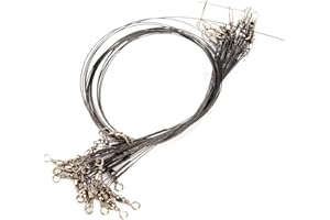 Wire Traces,Saim 72 Pcs Stainless Steel Fishing Wire Trace Leaderstraces For Pike Zander Perch 16/26/31CM