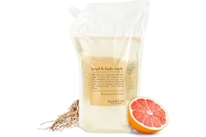 Jean & Len Lavamani e Corpo Arancia di sangue e Vetiver, deterge e cura, profumo fruttato-legnoso, sapone liquido in confezione di ricarica, senza parabeni, siliconi e microplastiche, vegan, 1,5L