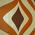 Retro zelfklevend behang jaren 70 | Retro verwijderbaar plak- en plakbehang uit de jaren 70 of ongeplakt behang - pvc-vrij | Retro oranje jaren 70 decor - België Retro zelfklevend behang jaren 70 | Retro verwijderbaar plak- en plakbehang uit de jaren 70 of ongeplakt behang - pvc-vrij | Retro oranje jaren 70 decor - België