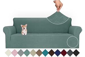 Ystyle Rozciągliwy Pokrowiec Na Sofę 4-Osobową, Uniwersalny Elastyczne Pokrowiec Na Kanapę, Odporny Na Zadrapania Narzuty Na Sofę, Ochraniacz Na Kanapę Z Podłokietnikami, Zielony
