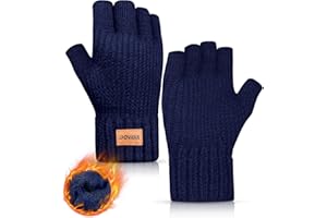 DOVAVA Gants d'Hiver Homme Tactile Doublure Enpeluche Ticotés, Thermostables pour Sport