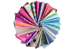 XHT 20 Stück zufälliges Kunstleder mit verschiedenen Farbstilen, 20 x 30 cm, verwendet für die Herstellung von Ohrringen, kleinen Spielzeugen und Schneiden und Spleißen DIY-Projekte (20PCS-A4)