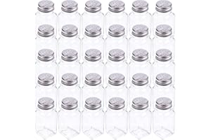 Tebery Lot de 30 salières et poivrières en verre avec couvercle en acier inoxydable en forme de champignon de 76,5 g pour cuisine, restaurants et restauration, design classique
