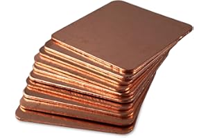 ‎SILVERBEAD Kupferplättchen [20x20x0,5mm] [10 Stück] Kupfer Copper Pad Heatsink | geeignet für GPU RAM SSD VRAM VRM Steuerplatinen Elektronik LED SMD IC