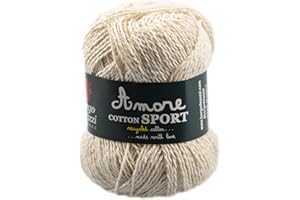 BORGO DE' PAZZI FIRENZE 10 Gomitoli Cotone (Crema 40) da 50g, Filati Cotone per Uncinetto e Ferri, Per Maglieria Fai da Te, Filato per Uncinetto e Ferri Made in Italy, BORGO DE’ PAZZI FIRENZE