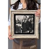 Oscar Stone Decor &Ccedil;er&ccedil;eveli Tablo Taş Duvar Dekoru 30 X 30 Cm Atat&uuml;rk Sigara İ&ccedil;erken