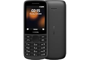 Nokia 215 DS Handy, entsperrt, 2G, Display 6,1 cm (2,4 Zoll), 1 GB, Dual-SIM, Schwarz