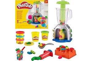 Play-Doh Hasbro Swirlin’ Smoothies, Batidora de Juguete para Niños y Niñas de 3 Años o Más, Juegos de Cocina, Manualidades Creativas