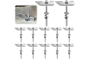 XMSZQU 12 Piezas Tarea Pesada Tacos Pladur, M8 x 100 mm, Taco Basculante de Acero Carbono, para Fijar Ventiladores de Pared, Pernos de Palanca Anclajes para Paneles de Yeso, para Pared Hueca Techo