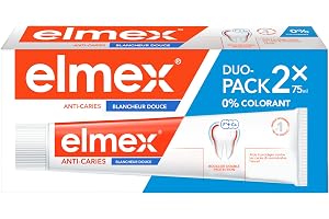 ELMEX - ELMEX anti-karies tandkräm mjuk vithet 0% färgämnen - karies - känsliga tänder, smärtsamma tandkött, emaljskydd - 2 x