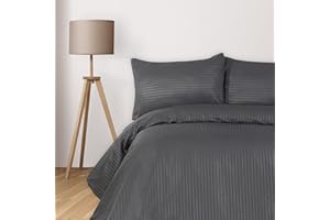 Komfortec Pościel deluxe 200 x 200 cm, 3-częściowa, antracytowa, poszwa na kołdrę 200 x 200 cm, zestaw pościeli 200 x 200 cm, z mikrofibry, z zamkiem błyskawicznym, miękka i nie wymaga prasowania,