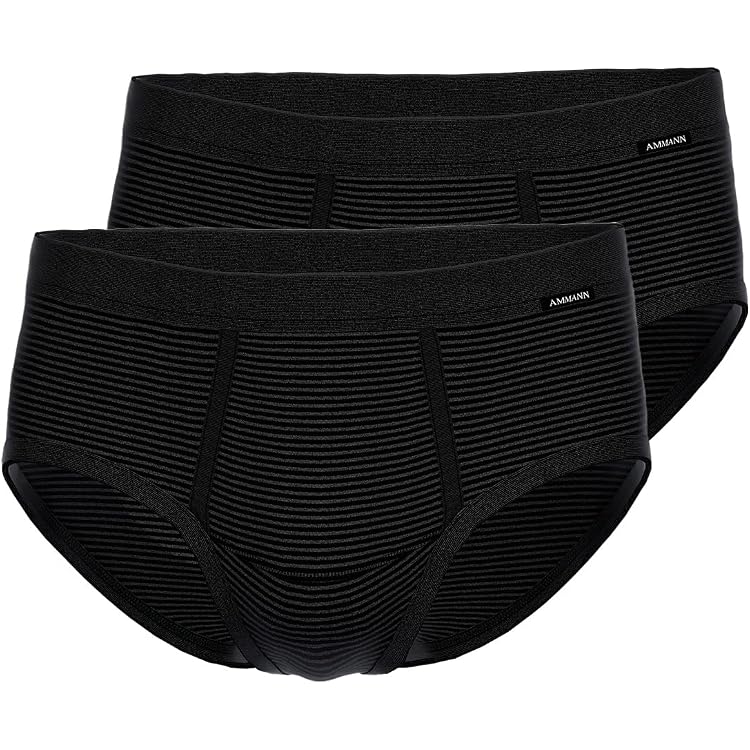Ammann Herren-Slips 4er Pack - Feinripp, Organic Cotton, GOTS-zertifiziert, Mit Eingriff
