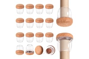 ZUIMENG Gommini per Sedie, Tappi per Sedie Silicone, Feltrini per Sedie Rotondi Piedini per Sedie Proteggere (Trasparente 16pcs, Adatto 14-19 mm)