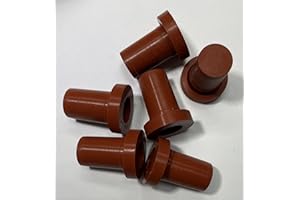 DEXIERP Tapón y Tapa de inserción cónica con Brida Protection Force para Orificio de identificación de 16-17 mm 41/64"-43/64" de Apertura de Botella de Tubo (Paquete de 8) Caucho Reutilizable