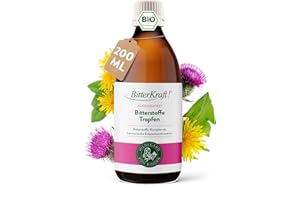 BitterKraft! Kräuterbitter alkoholfrei 200 ml – Bio Bitterstoffe mit 17 Kräutern nach Hildegard von Bingen – vegan & ohne Zusatzstoffe – 100 % Natur – Made in Germany
