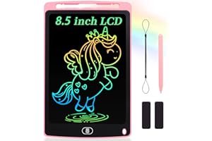 Mamowla LCD Writing Tablet Kids 8.5 Inch Light Drawing Board Kids Digital Notepad Colorful Digital Ewriter with Lock Function Erasable Electronic Doodle Board for Kids Learning Drawing and Memo,Pink
