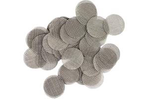 ‎WEEDNESS Weedness Einlege Bong-Siebe Ø 10 mm 100 Stück aus Edelstahl Feinmaschig Korrosionssicher - Kopfsieb Pfeifen Sieb Chillum Metallsieb Glas Kopf Gitter Zubehör