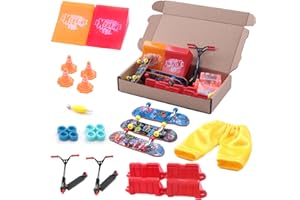 Zuzer Finger Skateboard 24PCS Fingerboard Ramp Set,Mini Skate Tech Deck Rampe Set,Finger Skate Park Kit pour Enfants