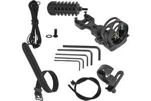 Drfeify Archery Accessories Set, 3Pin Bow Sight Arrow Rest Rubber Damper Archery Equipment for Compound Recurve Bows