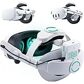 Noiposi Battery Head Strap 7500mAh for Meta Quest 3S/3/Quest 2,Double Knobs Adjustable Elite Strap Replacement,VR Accessories