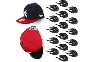 NOLACE Selbstklebende Hut-Haken 6 Stück Hut-Organizer, Selbstklebende Hut-Haken, Wandmontage, Minimalistischer Huthalter, Kleiderhaken, Hutaufbewahrung, Hutablage für die Wand(Schwarz)