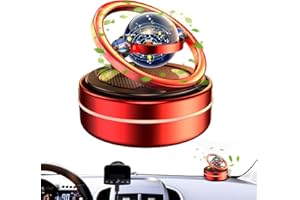 URITIS Auto-Diffusor zur Luftreinigung, Auto-Parfüm, solarrotierende Auto-Aromatherapie-Ornamente, hochwertige Auto-Innendekoration, langanhaltender leichter Duft，Doppelringaufhängung aus Aluminiumlegierung