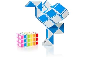 CUBIDI® Magic Snake Cube | Jouet de Poche pour Les Enfants de 4 à 8 Ans | Cadeau Anniversaire Enfants invites | Cadeau pour élèves - 36 Blocs | 2,3 mm x 1,8 mm | Bleu