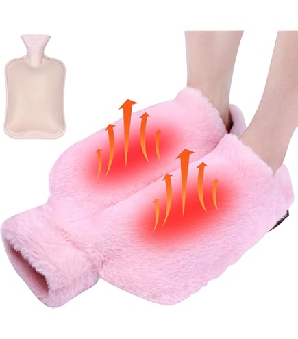 Crystals Hot Water Bottle, Foot Warmer With Cover, Soft