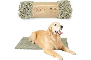 My Doggy Place - Ultra Absorbent Microfiber Dog Door Mat, Durable, Quick Drying, Washable, Prevent Mud Dirt, Keep Your House Clean (Oatmeal, Large) - 91 x 66 cm