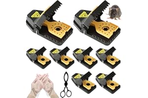 SMD35 Trappola per topi, trappole per topi Rapidamente efficace trappola talpe trappola per ratti grandi Utilizzato interno e esterno esche per riutilizzabile Utilizzato ovunque 8set (2L+6s)