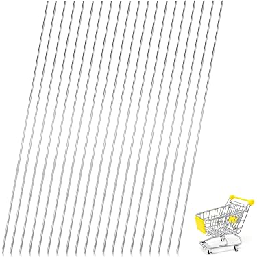 10 Tiges En Acier Inoxydable 316L - Diamètre 1 Mm, Longueur 0,5 M Chacune - Pour Bijoux, Bricolage, Modélisme - Neuf