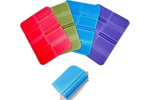 Heanvmyss Cojines Plegables de Espuma para Exteriores,4 Piezas Cojín de Asiento al Aire Libre,Cojín Térmico Resistente al Agua para Jardín,Camping,Picnic,Senderismo