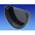 OSMA Black 113mm External Stopend for DeepLine 4.5:2.5 Gutter System 9T911B