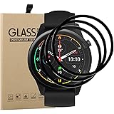 Young & Min Compatible per Vetro Temperato Xiaomi Mi Watch,[3 Pezzi] [3D Curved Edge to Edge], Anti-Graffio, Bubble Free Pell