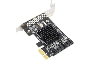 VBESTLIFE Carte D'extension PCI-E vers 2 Ports SATA 3.0 Adaptateur PCI Express SATA Prise en Charge du Mode IDE AHCI1.0 Prend en Charge Gen 1i, Gen 1x, Gen 2i, Gen 2m, Gen 2X et Gen 3i