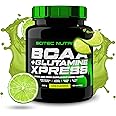 Scitec Nutrition BCAA + Glutamine Xpress – Essential Amino Acid Blend – with 5g 2:1:1 BCAAs – 5g Glutamine – Fortified with Taurine, 600 g, Lime