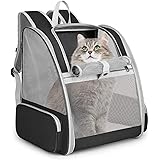 Zaino per Cani e Gatti, Zaino Trasportino Pieghevole per Cani Taglia Piccola con Cinturino di Sicurezza Interno, Zaino Gatto 