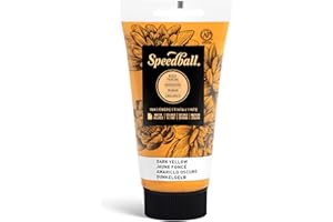 Speedball 3512 Wasserlösliche Blockdruckfarbe, kräftige Farbe mit Satin-Finish, AP, ungiftig, 2,5 ml, Dunkelgelb