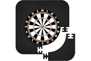 Zocipro Protector Diana Dardos, EVA Placa Posterior de La Diana para 45cm, Almohadilla de Pared Envolvente para Tablero de Dardos, Marco para Diana (Negro)