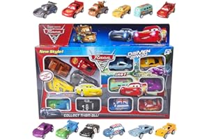 LGQHCE Mini Coches de Juguete, 12 Piezas de la película Cars Pixar, Figuras de Coches detalladas, Juguete Store con Coloridos Personajes Distintos, Incluye a Lightning Set, Mayores de 3 años