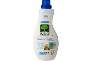 L'arbre vert Adoucissant Linge Peaux Sensibles Famille/Bébé Aussi 53 Lavages 800 ml