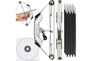 surwolf Mini Compound Bow and Arrows Set for Target Shooting Games Pocket Bow Survival Bow Archery Gift