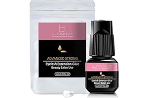 ‎LANKIZ LANKIZ Wimpernkleber für Wimpernverlängerung, 5ml Eyelash Extension Glue 1-2s Trocknungszeit 6-8 Wochen Wimpernkleber Dauerhaft Wimpern Extensions Kleber Schwarz Wimpern Kleber （AS5ML)