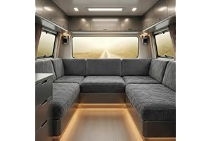 Töjbart Dynöverdrag för Husbil Vattenavvisande, Jacquard Sittöverdrag Husvagn med Knytband, Klädsel för Sittgrupp Campervan(S