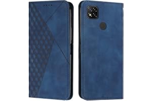 KOUYI Funda para Xiaomi Redmi 9C/10A/POCO C31, PU Cuero Flip Folio Carcasa [Magnético][Soporte Plegable][Ranuras para Tarjetas],Capa Tipo Libro Flip Case Wallet,Antigolpes Cover (Azul)