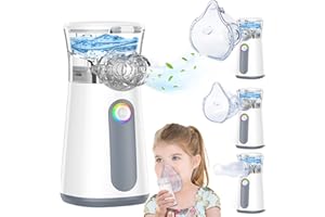 YOLEMIKO Portable Mesh Ne-bulizer Machine for Kids Adults - Rechargeable Mini Spray Ne-buliser Handheld Machine Silent Efficient Atomization for Home & Travel Use